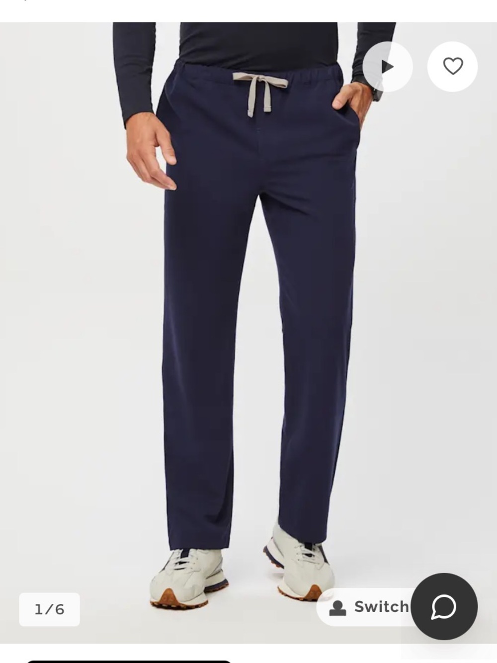Men’s FIGS Pisco Straight-Leg Scrub Pant Navy